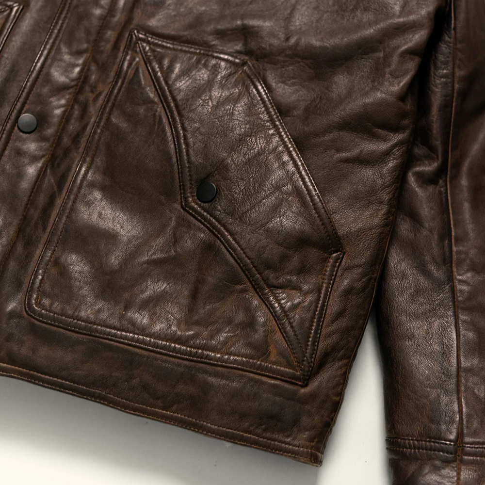 Bomber "Canyon" para Hombre | Ante Marrón Chocolate Premium | Híbrido de Vuelo Heritage x Frontera | Prenda de Piel de Grano Completo