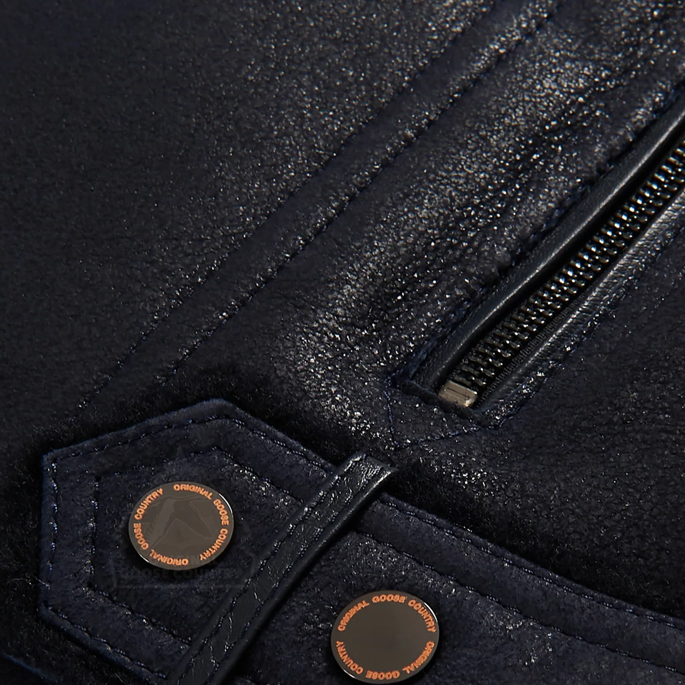 Men’s "RAF-Stealth" Moto-Flyer | New Edition Black Sheepskin | Premium Shearling-Lined B3 Aviator Jacket | Full Grain Apparel