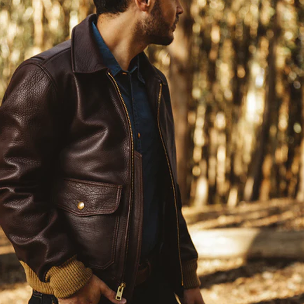 Men’s "Vertical Limit" A2-RAF Hybrid | Premium Brown Sheepskin | Full Shearling-Lined Flight Armor | Full Grain Apparel