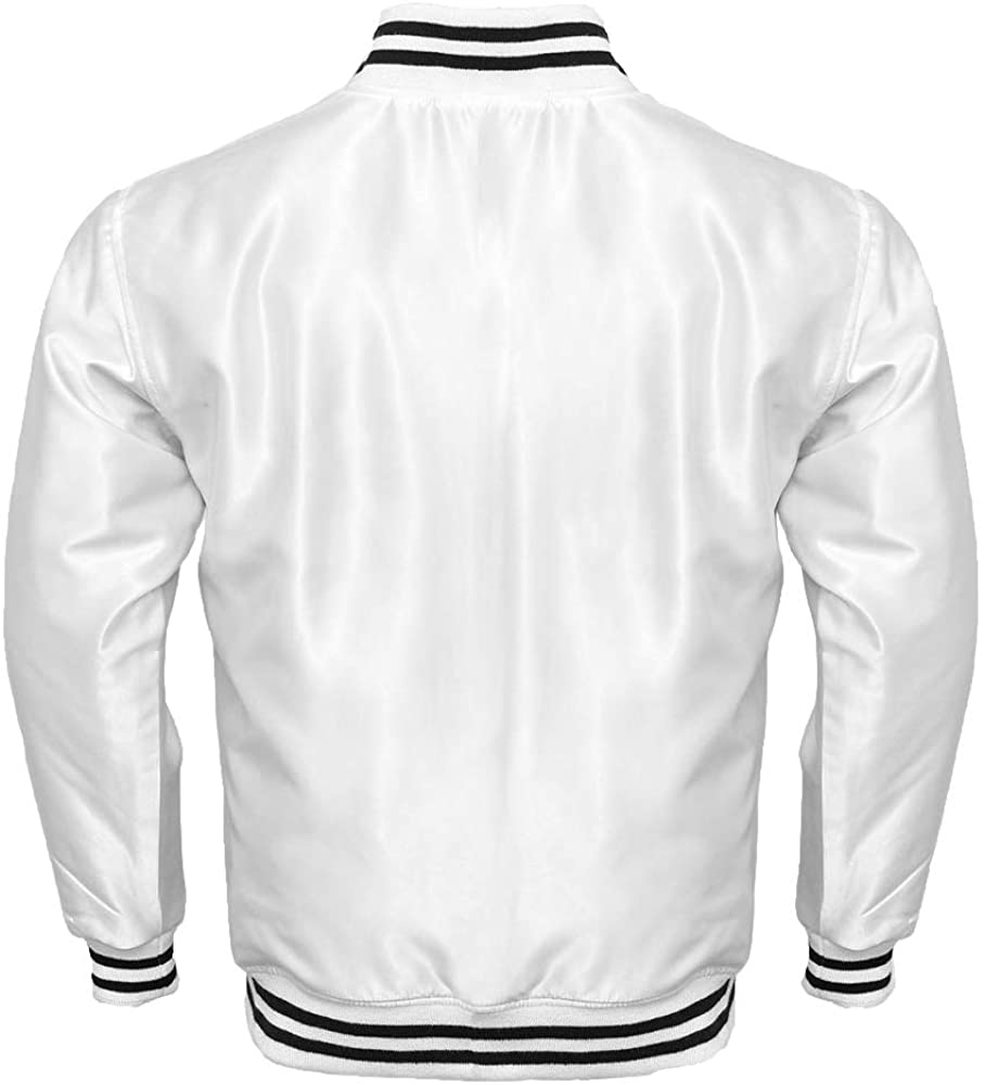 Men’s Varsity Letterman Satin Baseball Bomber Jacket | Vintage Retro | Full Grain Apparel