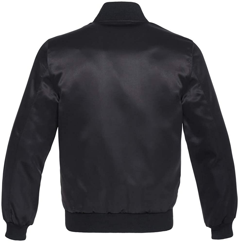 Men’s Varsity Letterman Satin Baseball Bomber Jacket | Vintage Retro | Full Grain Apparel