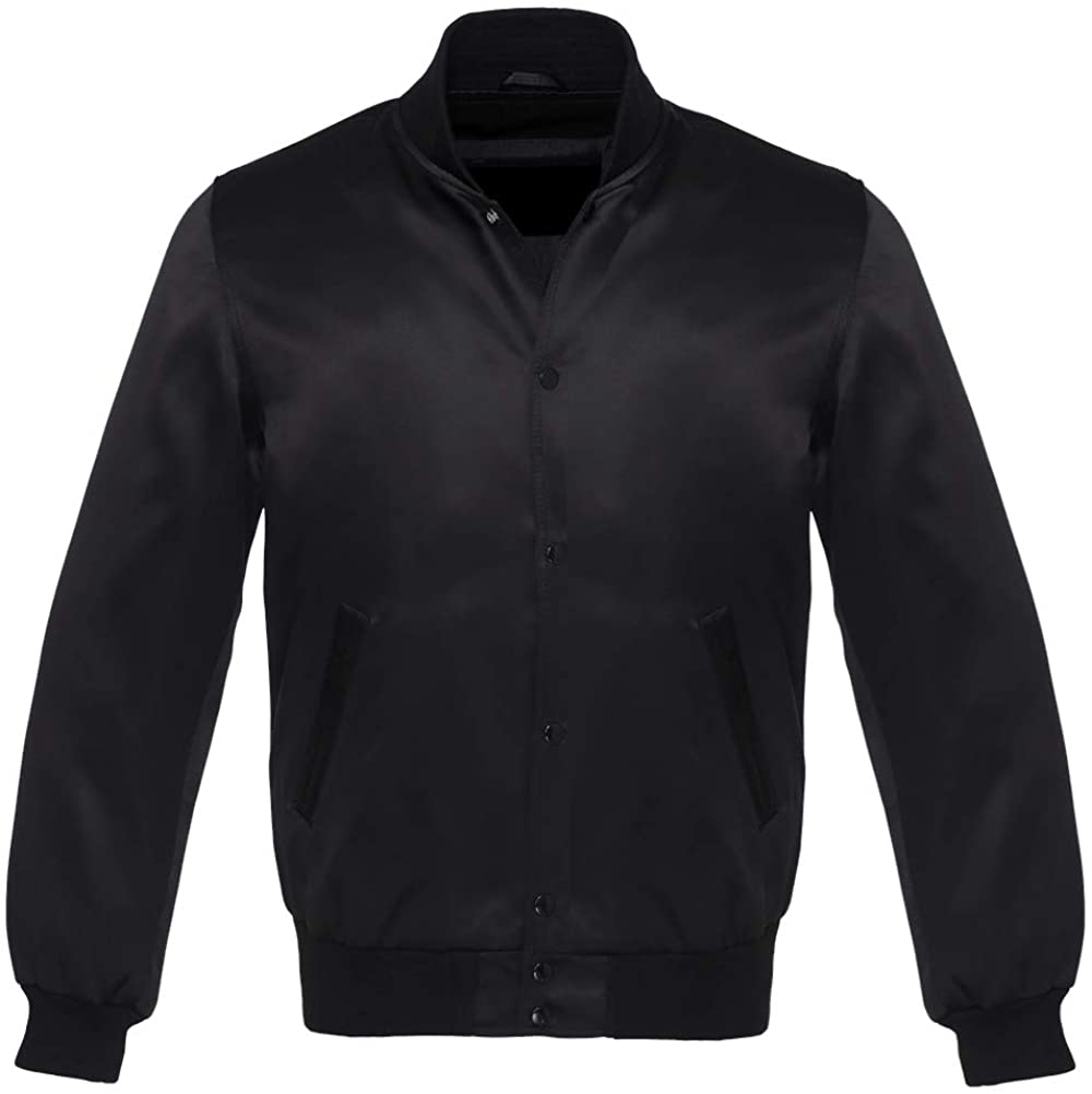 Men’s Varsity Letterman Satin Baseball Bomber Jacket | Vintage Retro | Full Grain Apparel