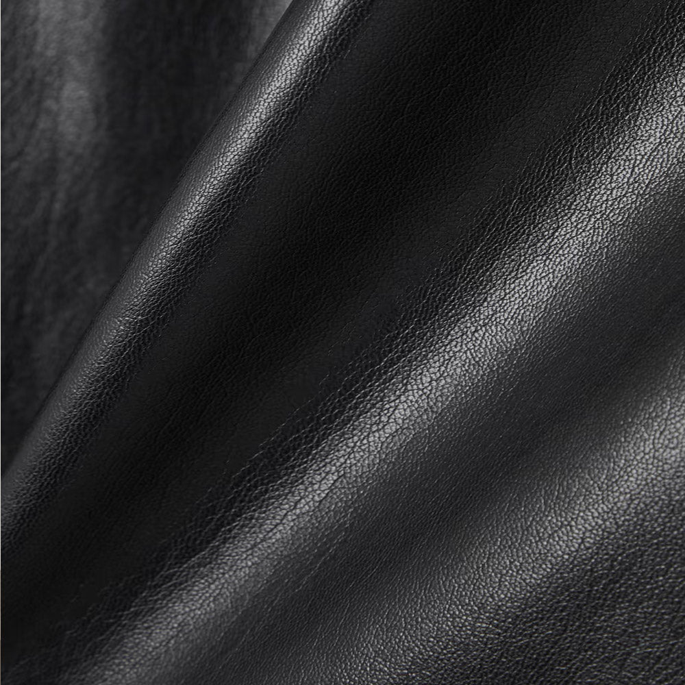 Women’s "Second-Skin" Supple Leather Shirt | Premium Black Napa Sheepskin | Ultra-Soft Slim Fit Button-Down | Full Grain Apparel