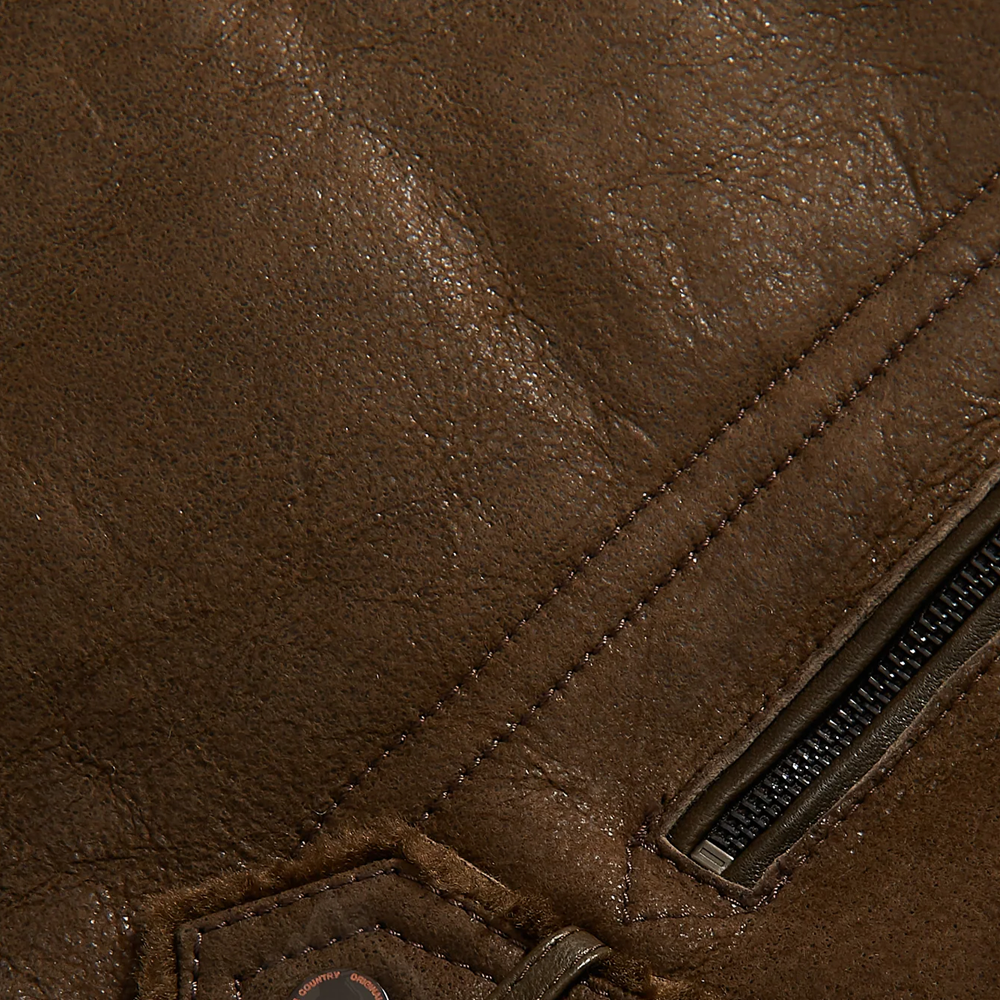 Men’s "Canyon-Flight" B3 Aviator | Real Brown Sheepskin | Authentic Shearling Bomber Flying Jacket | Full Grain Apparel