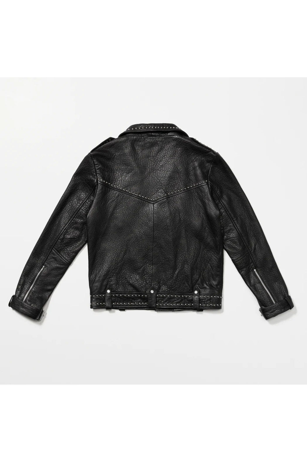 Women’s "Dark Star" Moto Jacket | Premium Black Lambskin | Precision Silver Spikes & Studded Biker | Full Grain Apparel
