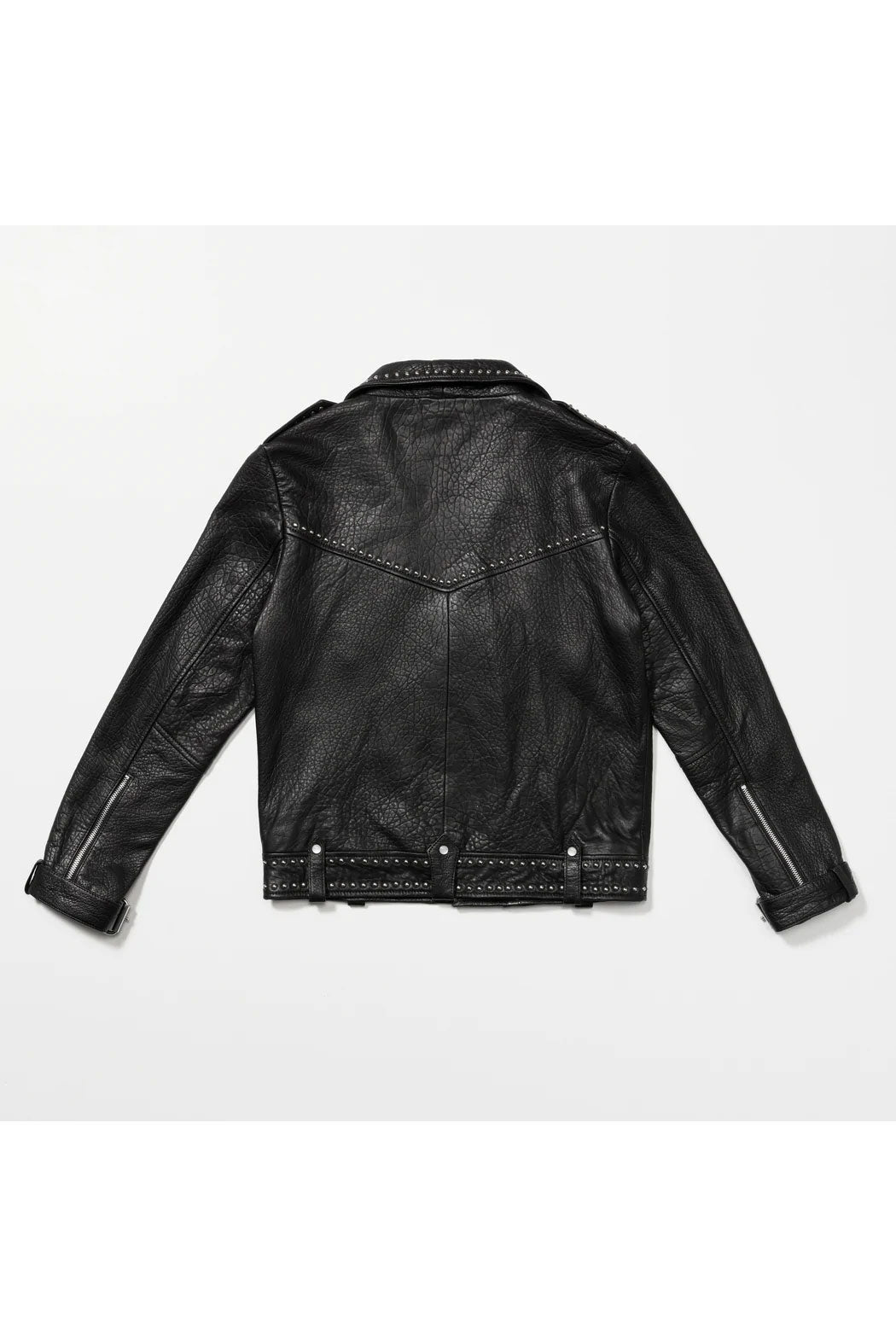 Women’s "Dark Star" Moto Jacket | Premium Black Lambskin | Precision Silver Spikes & Studded Biker | Full Grain Apparel