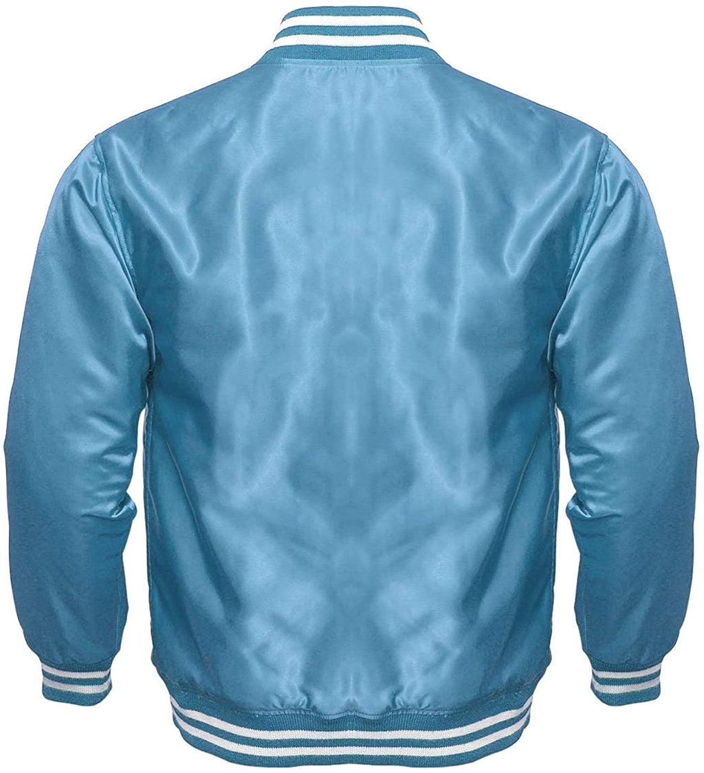 Men’s Varsity Letterman Satin Baseball Bomber Jacket | Vintage Retro | Full Grain Apparel
