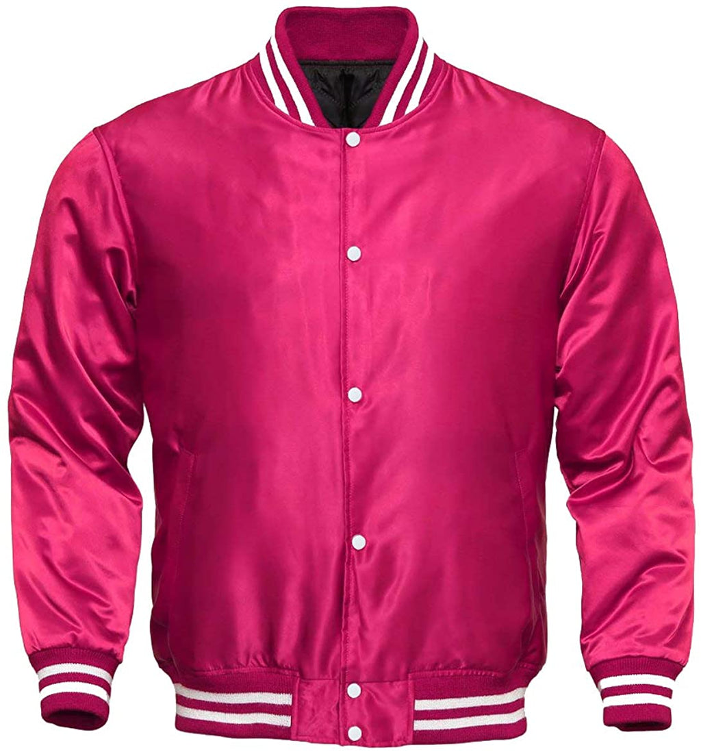 Men’s Varsity Letterman Satin Baseball Bomber Jacket | Vintage Retro | Full Grain Apparel