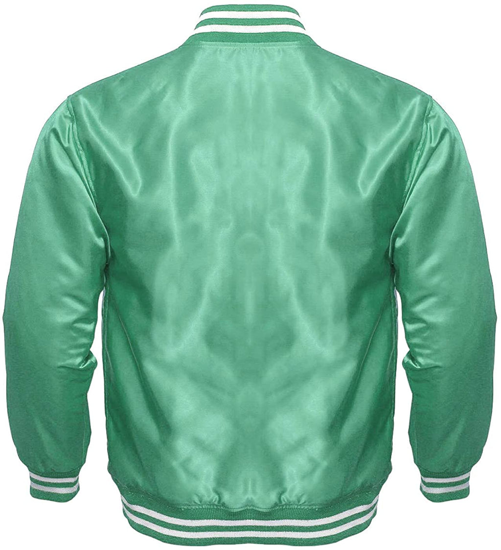 Men’s Varsity Letterman Satin Baseball Bomber Jacket | Vintage Retro | Full Grain Apparel