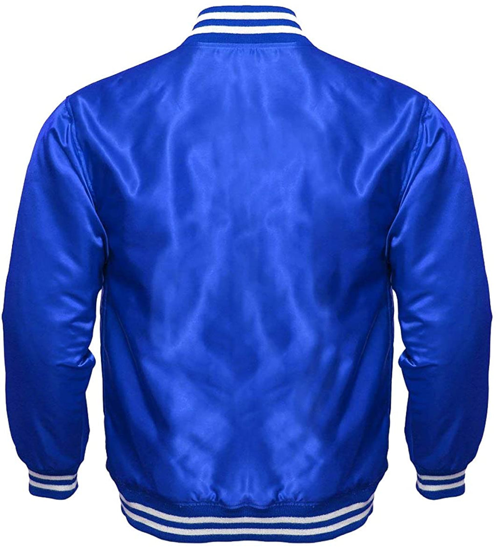 Men’s Varsity Letterman Satin Baseball Bomber Jacket | Vintage Retro | Full Grain Apparel