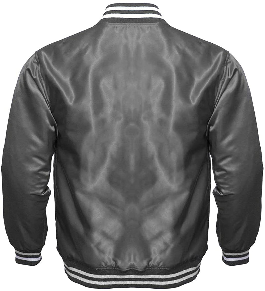 Men’s Varsity Letterman Satin Baseball Bomber Jacket | Vintage Retro | Full Grain Apparel