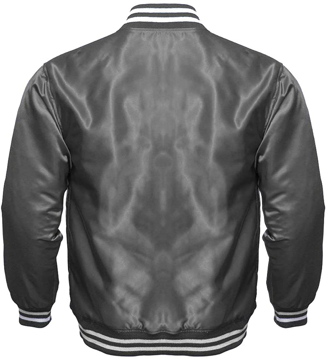 Men’s Varsity Letterman Satin Baseball Bomber Jacket | Vintage Retro | Full Grain Apparel