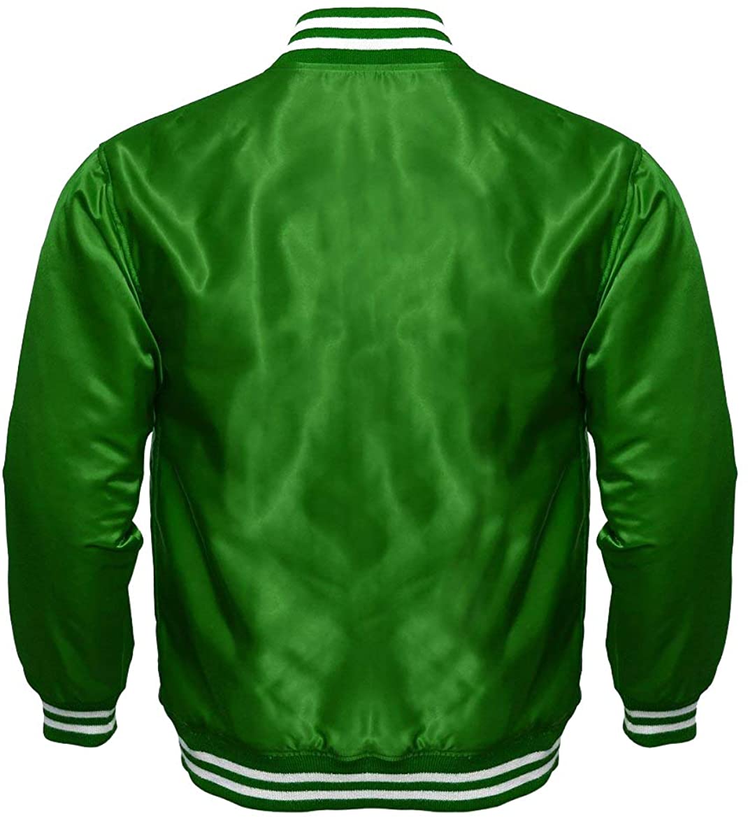 Men’s Varsity Letterman Satin Baseball Bomber Jacket | Vintage Retro | Full Grain Apparel