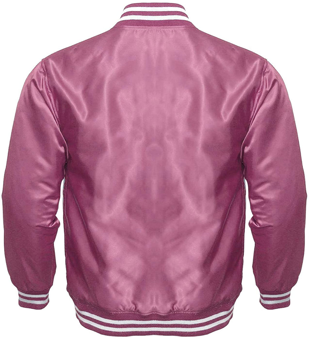Men’s Varsity Letterman Satin Baseball Bomber Jacket | Vintage Retro | Full Grain Apparel