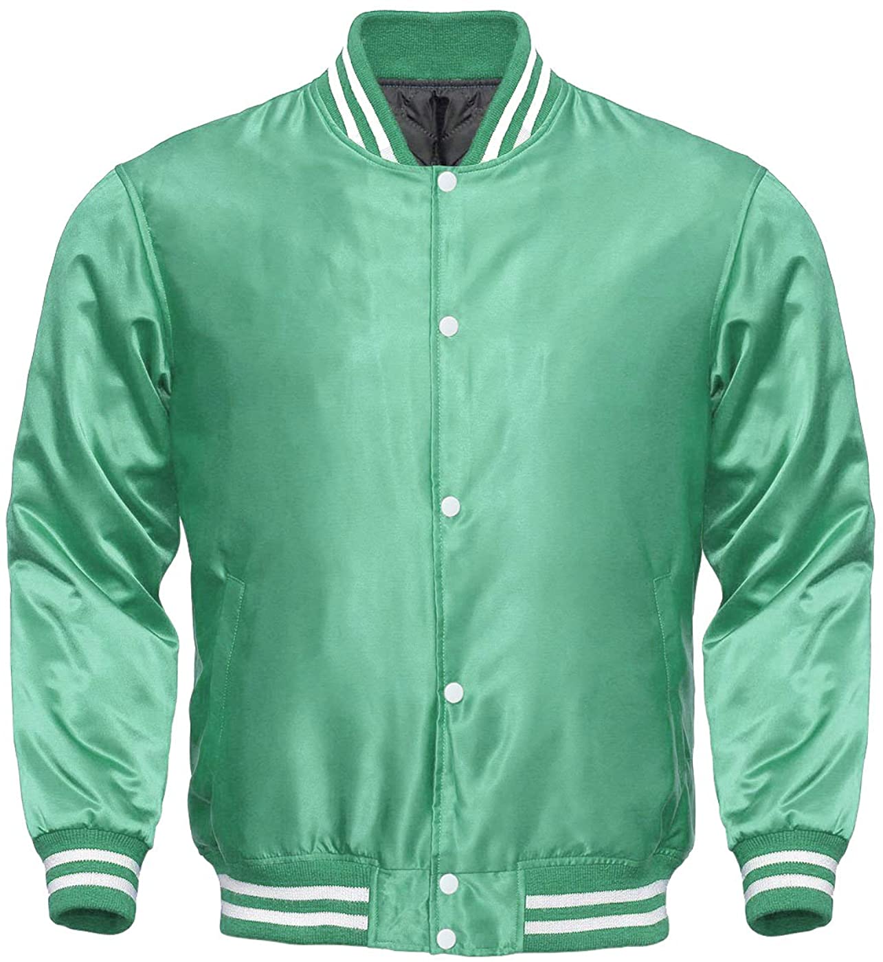Men’s Varsity Letterman Satin Baseball Bomber Jacket | Vintage Retro | Full Grain Apparel