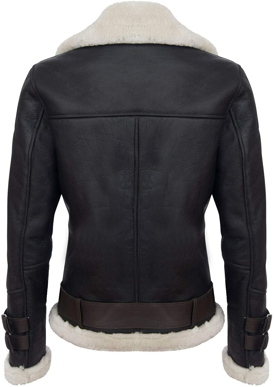 Men’s Retro RAF B3 Pilot Real Sheepskin Shearling Biker Leather Jacket | Rugged Vintage Fusion | Full Grain Apparel