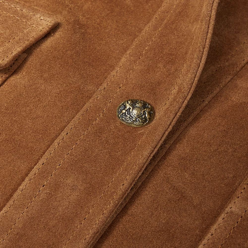 Women’s "Cognac-Velvet" Suede Shirt | New Ultra-Premium Buttery Soft Sheep Suede | Minimalist "Cloud-Touch" Button-Down | Full Grain Apparel