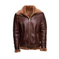 Men's Phan’s Brown Aviator Shearling Jacket | Spanish Merino | Full Grain Apparel