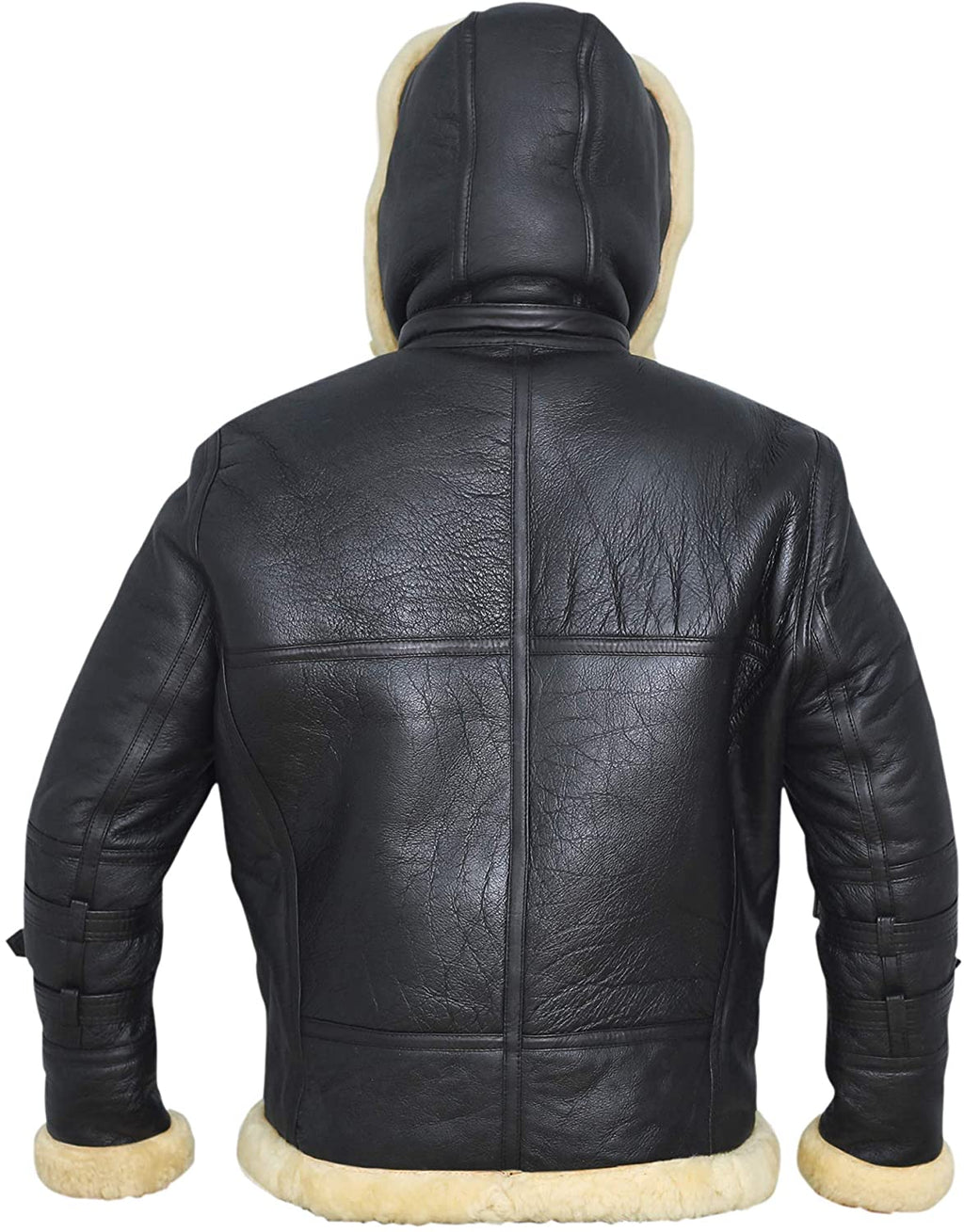 Chaqueta bómber B3 para hombre con capucha extraíble | Rendimiento robusto y discreto | Prendas de piel de plena flor