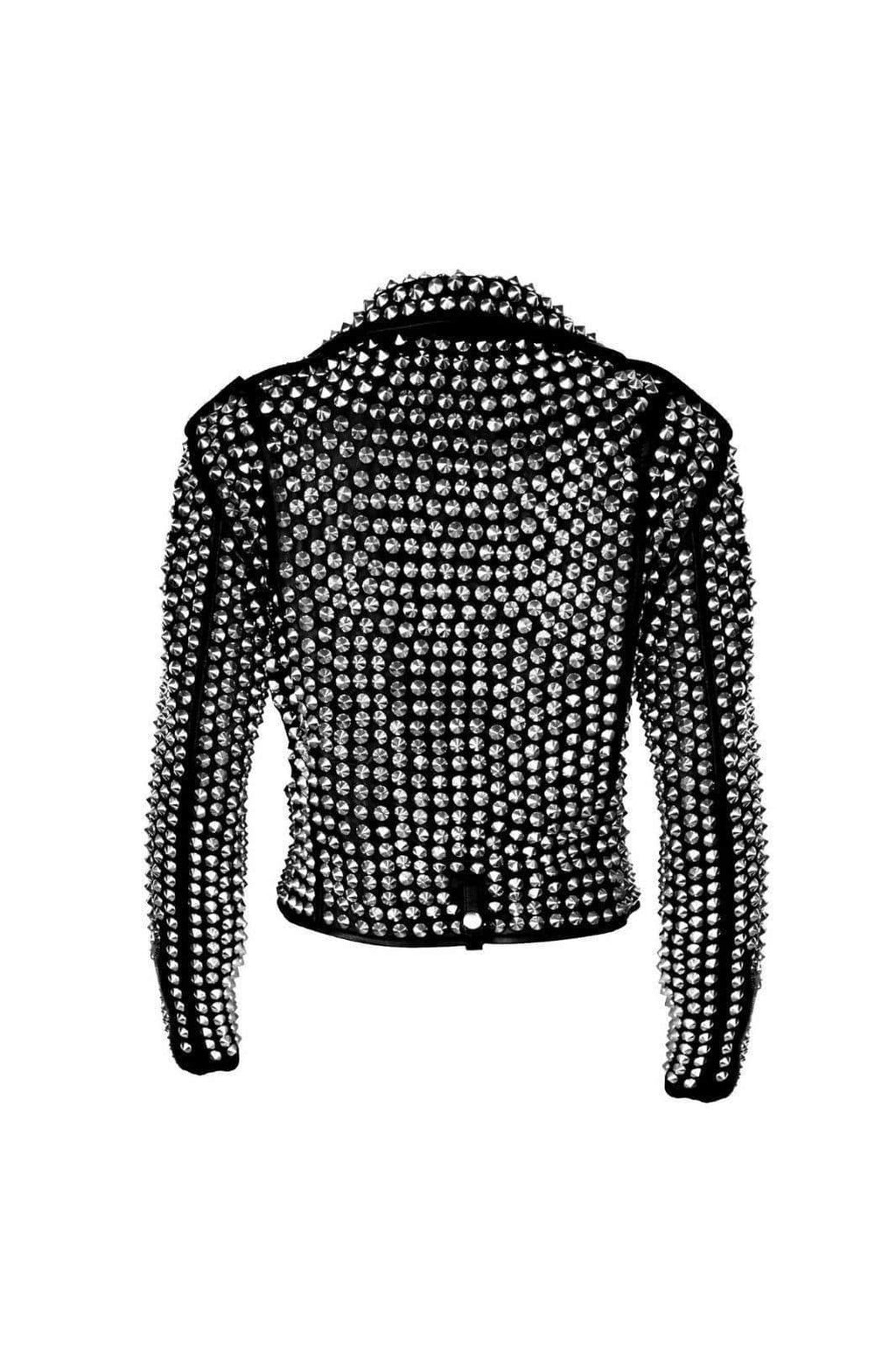 A.L.C Women’s Black Silver Studded Leather Jacket | Full Grain Apparel