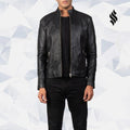 Men’s Adornica Black Leather Biker Jacket | Rugged Sophistication | Full Grain Apparel