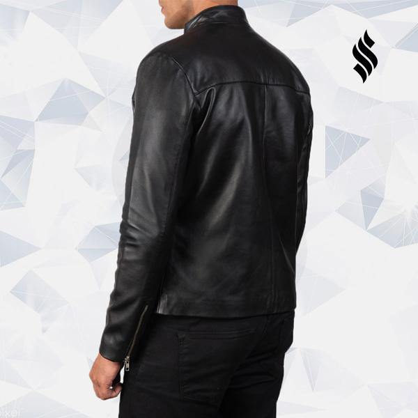 Men’s Adornica Black Leather Biker Jacket | Rugged Sophistication | Full Grain Apparel