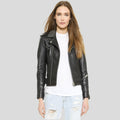 Women’s Amia Black Studded Leather Jacket | Full Grain Apparel