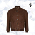 The "Antigua" Chocolate Suede Bomber | Hand-Burnished Artistry | Full Grain Apparel