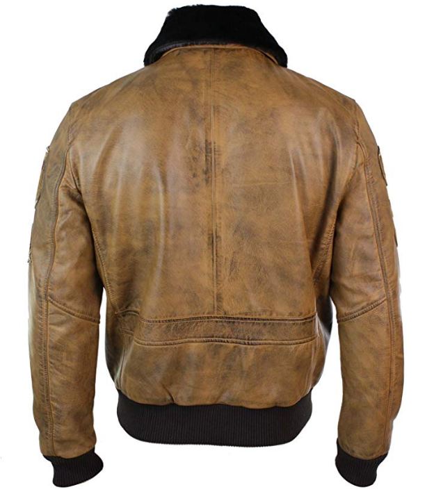 Chaqueta Aviador de Piel para Hombre | Lujo Táctico Robusto | Prendas de Cuero de Grano Completo