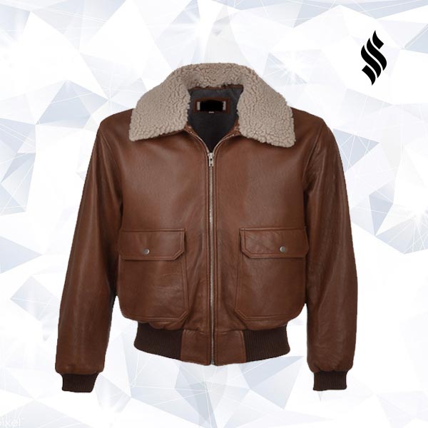 The "Heritage Ace" Aviator Jacket | Brown Grain & Removable Fur Collar | Full Grain Apparel