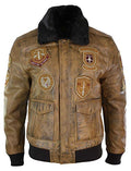 Men’s Aviator Fur Bomber Jacket | Rugged Tactical Luxury | Full Grain Apparel