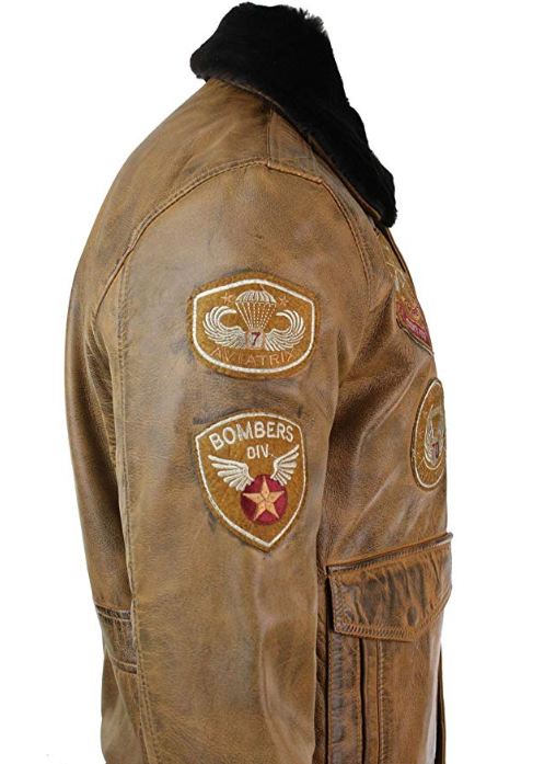 Chaqueta Aviador de Piel para Hombre | Lujo Táctico Robusto | Prendas de Cuero de Grano Completo