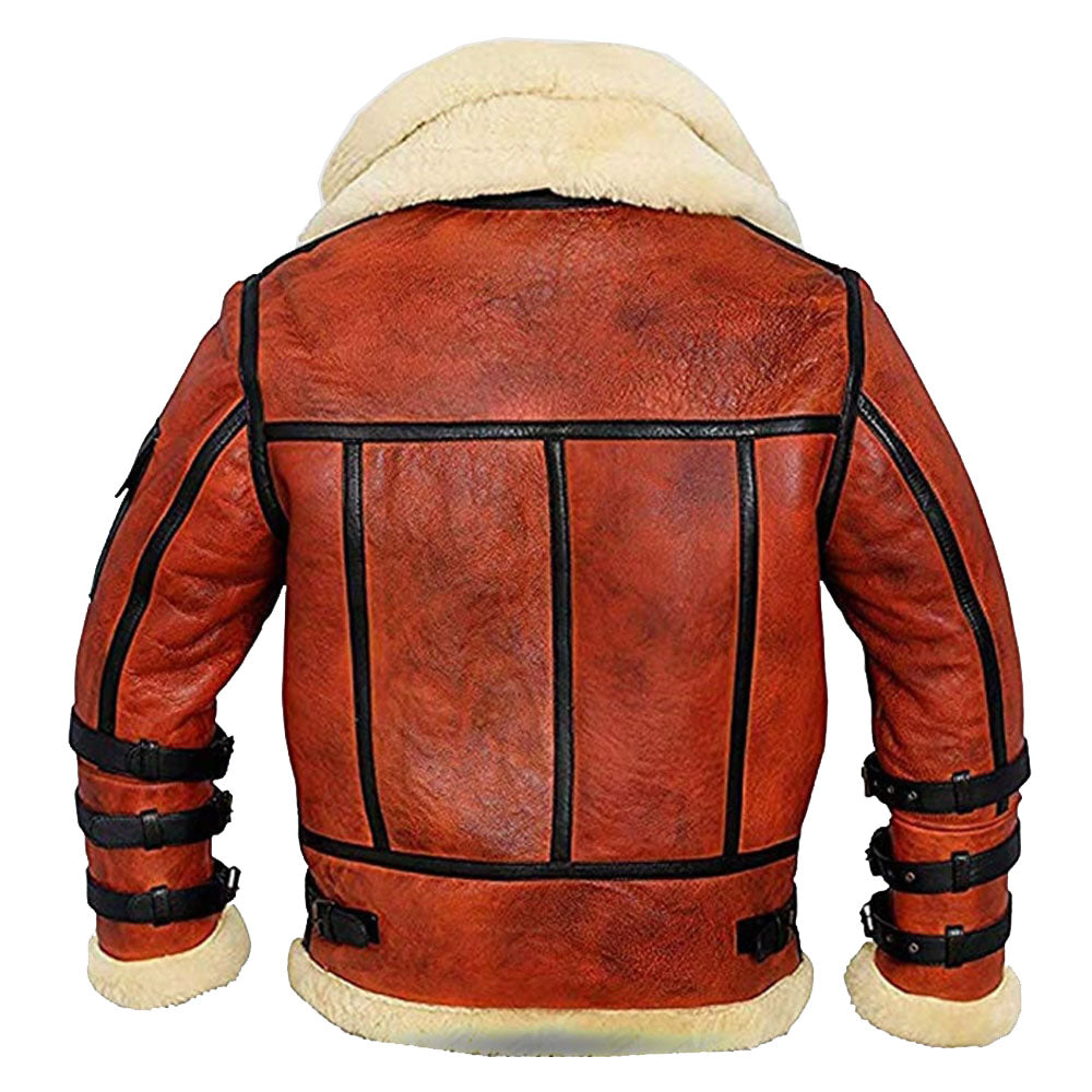 Chaqueta bómber B6 encerada bicolor para hombre | Legado rústico estándar | Prendas de grano completo