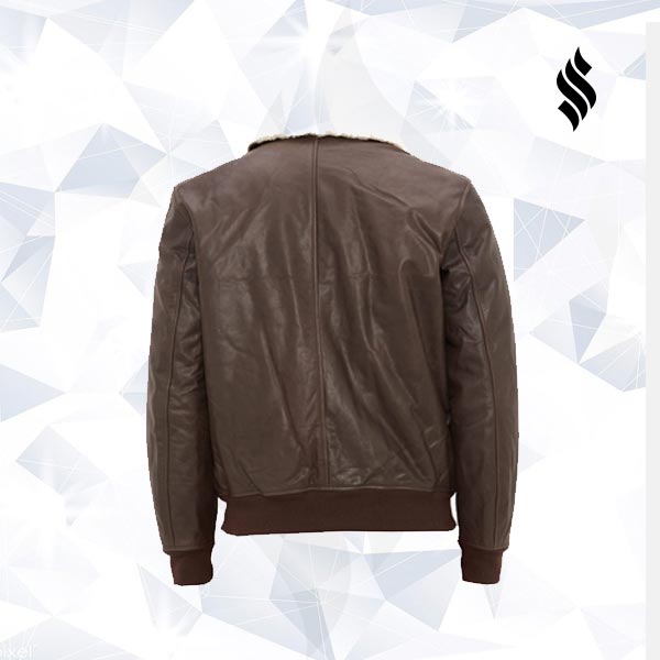 El bombardeo de cuero Aviator "Apex" | Cuello extraíble de doble estilo | Prenda de cuero de grano completo