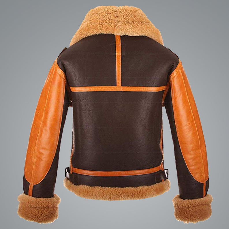 Men’s Aviator Sheepskin RAF B3 Shearling Bomber Jacket | Full Grain Apparel