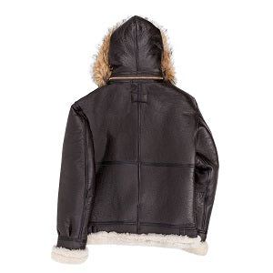 Men’s B-3 Hooded Sheepskin Bomber Style Jacket | Rugged Arctic Defense | Full Grain Apparel