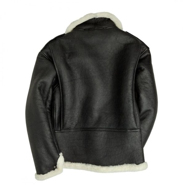 Men’s B-6 Black Shearling Bomber Jacket | Full Grain Apparel