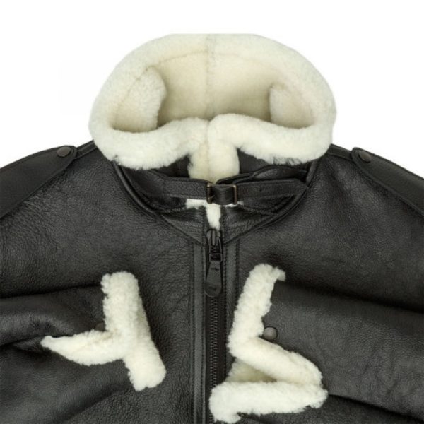 Men’s B-6 Black Shearling Bomber Jacket | Full Grain Apparel