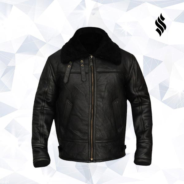 Men’s B-3 Aviator Bomber Leather Jacket | The "Sky-King" Heritage | Full Grain Apparel