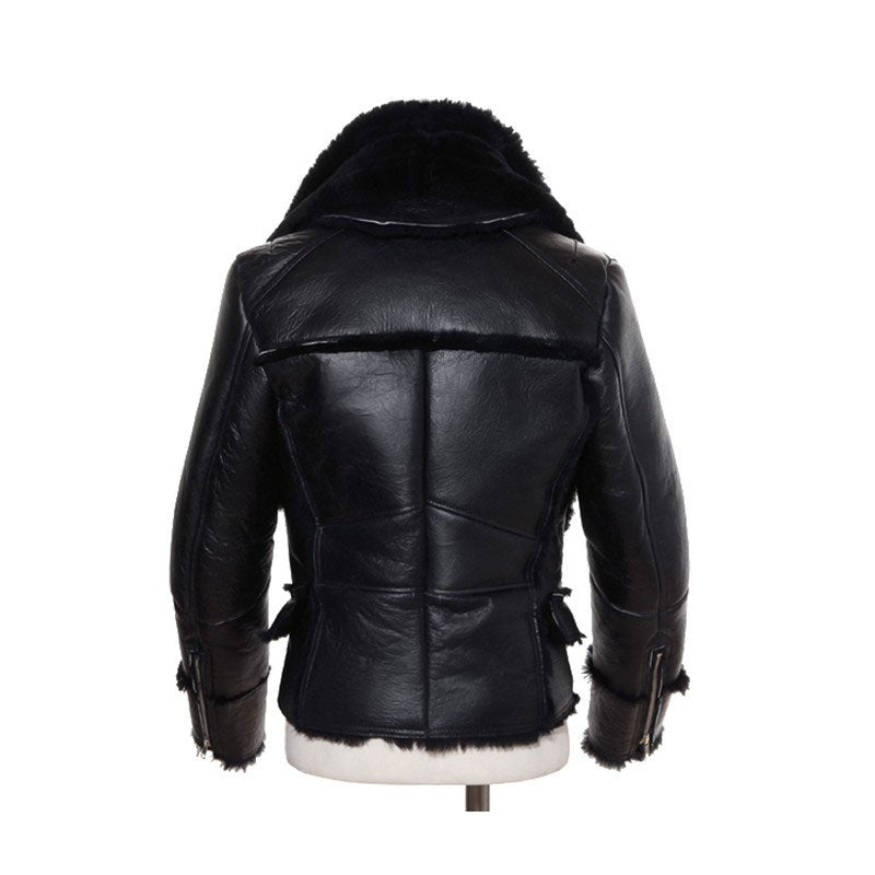 Men’s B3 Wool & Lamb Fur Aviator Jacket | Winter Bomber | Full Grain Apparel
