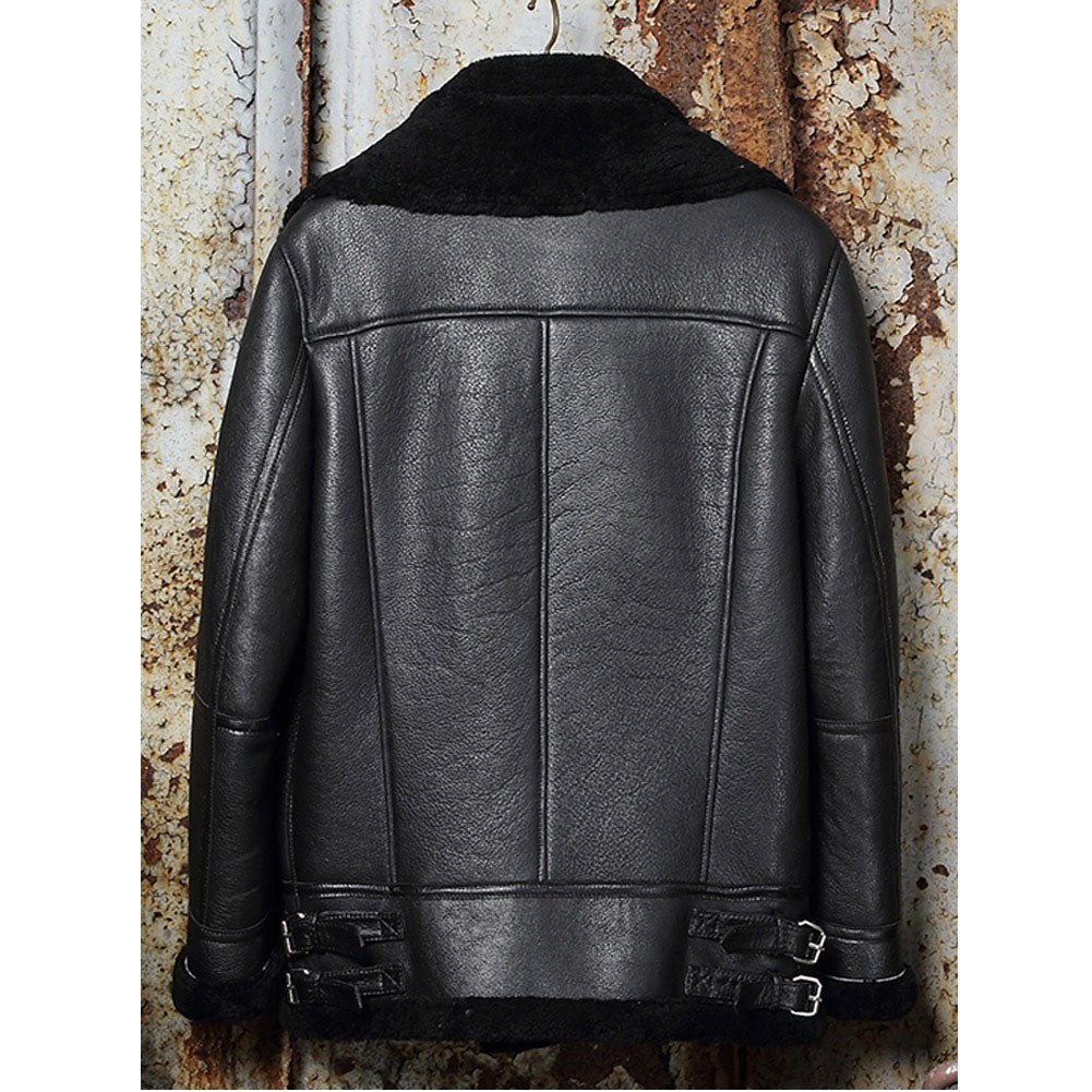 Men’s B3 Classic Shearling Sheepskin Bomber Jacket | Motorcycle Style | Full Grain Apparel