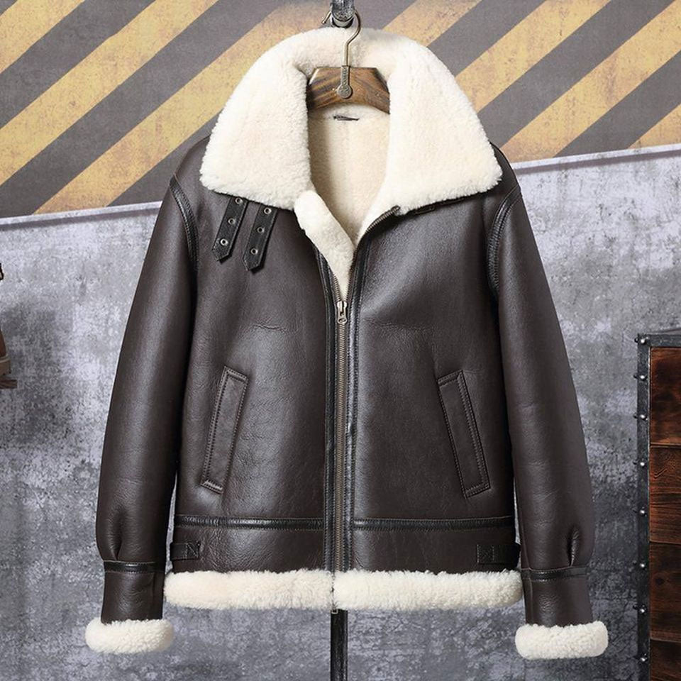 Men’s Classic B3 Sheepskin Bomber Shearling Leather Jacket | Full Grain Apparel