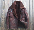 Men’s B3 Sheepskin Leather Shearling Wool Bomber Jacket | Full Grain Apparel