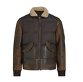 Men’s B3 Vintage Brown Leather Jacket | Rugged Heritage Shield | Full Grain Apparel