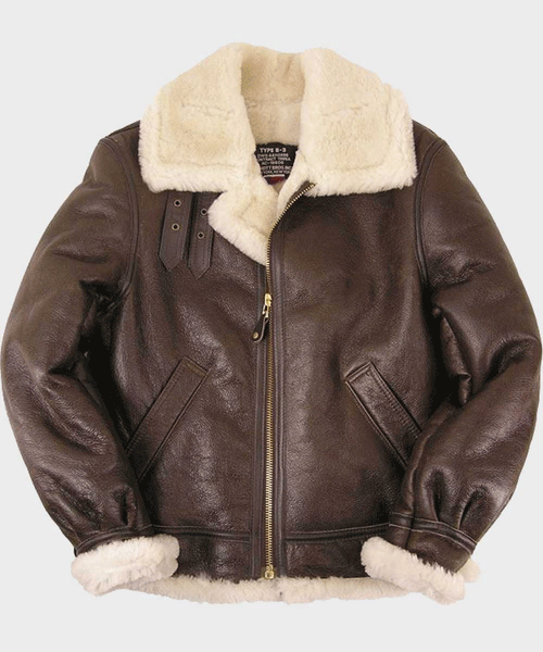 Men’s "Apex-B3" Aviator | Roasted Mahogany Sheepskin | Authentic Double-Face Shearling Flight Jacket | Full Grain Apparel