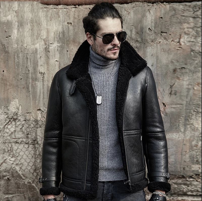 Men’s B-3 RAF Aviator Sheepskin Shearling Leather Jacket - The Heritage Titan | Full Grain Apparel