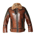 Men’s B3 RAF Sheepskin Brown Pilot Jacket | Rugged Aviation Heritage | Full Grain Apparel