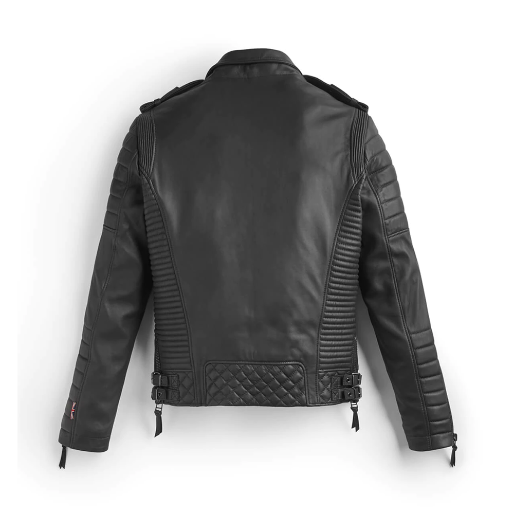 Men’s Black Leather Motorcycle Riding Jacket - Professional Grade | Full Grain Apparel
