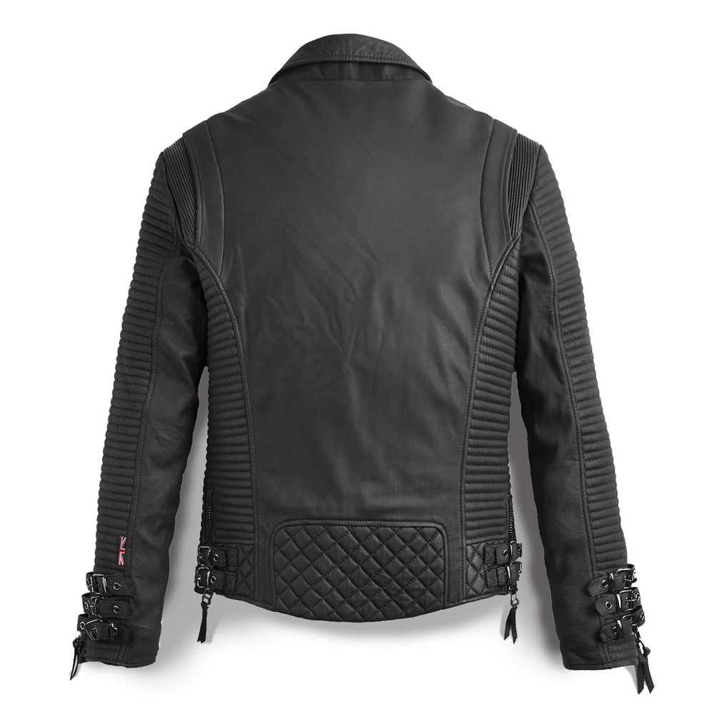 Men’s Black Leather Motorcycle Jacket - Heavy-Duty Grade | Full Grain Apparel