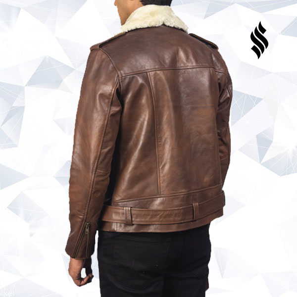 The "Furton" Brown Leather Biker | Rugged Refinement | Full Grain Apparel